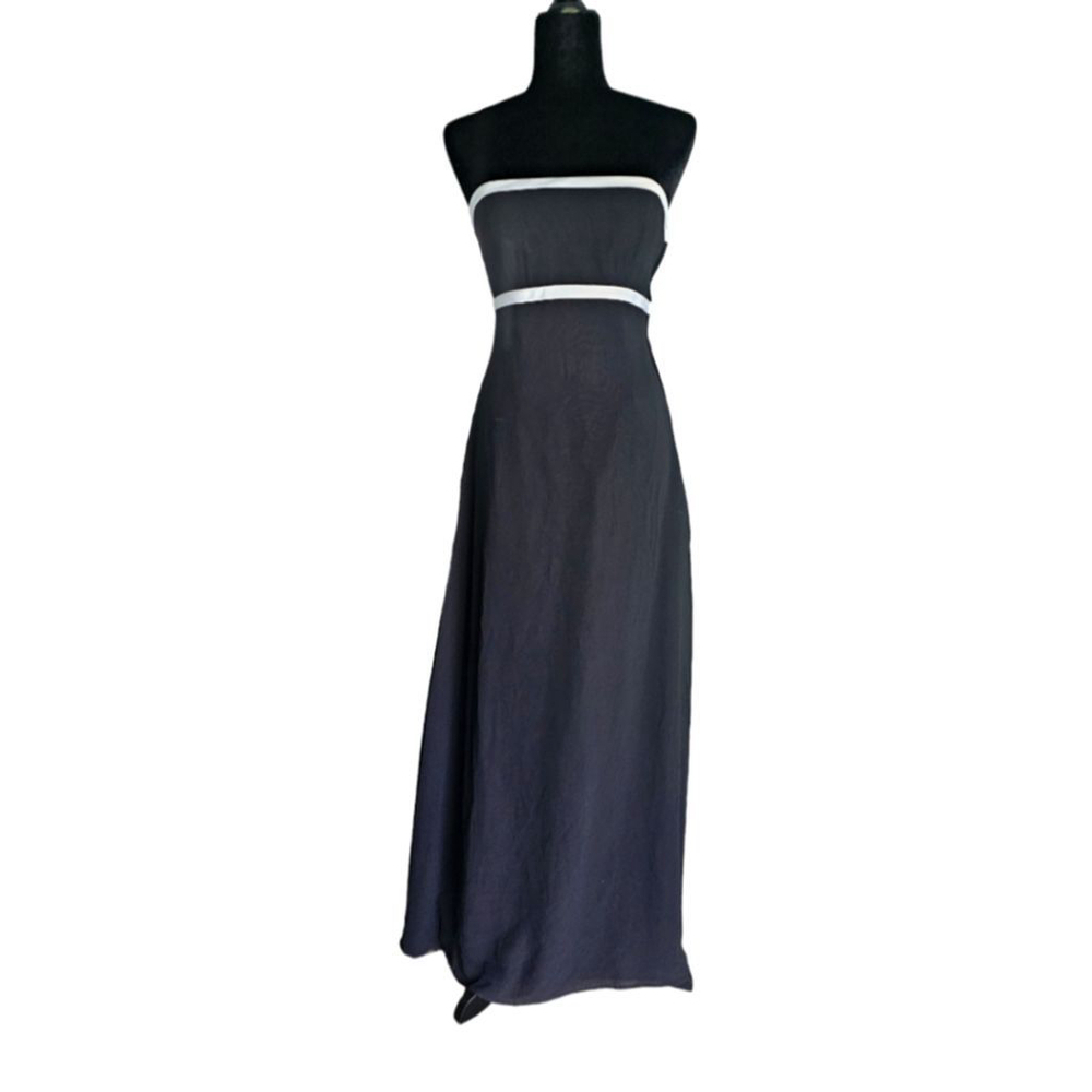 Vintage Strapless black full length formal dress / prom / bridesmaid size 4